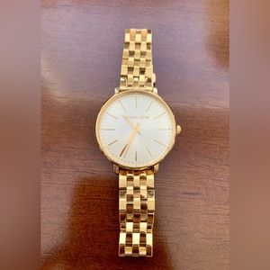 Michael Kors Women's Pyper Gold Tone Stainless Steel Bracelet Watch 38mm -MK3898
